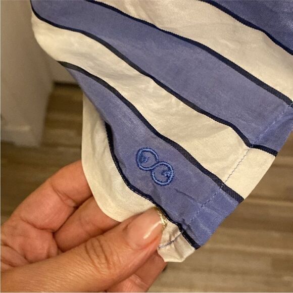 Escada Blue and White Striped Tank Top, L - Picture 5 of 7